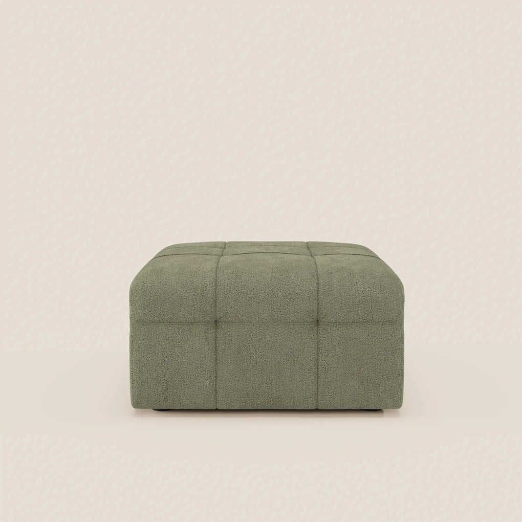 Mosaic pouf e modulo in bouclé - 96x77 cm design capitonné in tessuto smacchiabile T21