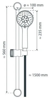 Schütte 64830 - Set doccia NAPOLI in cromo lucido