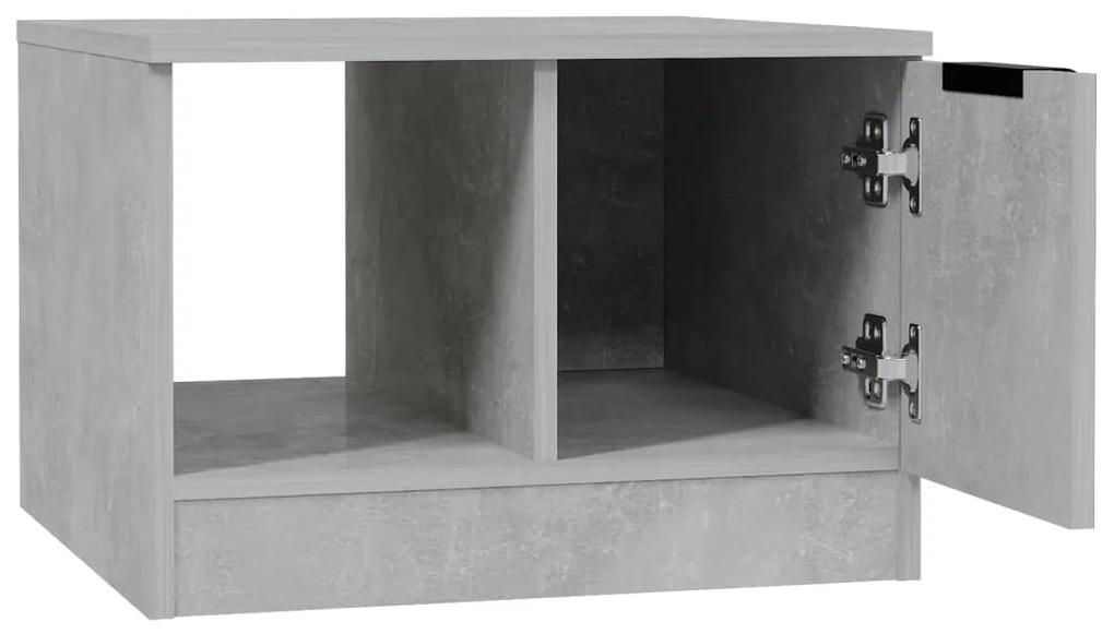 Tavolino da Salotto Grigio Cemento 50x50x36cm Legno Multistrato