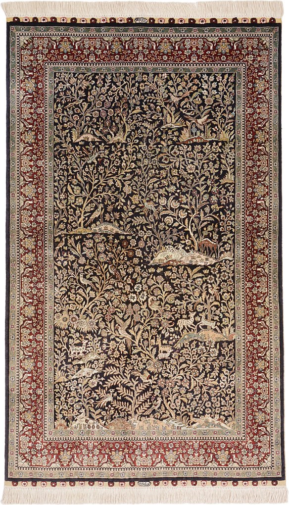 Hereke Tappeto 90 x 150 (Cina) Annodato A Mano