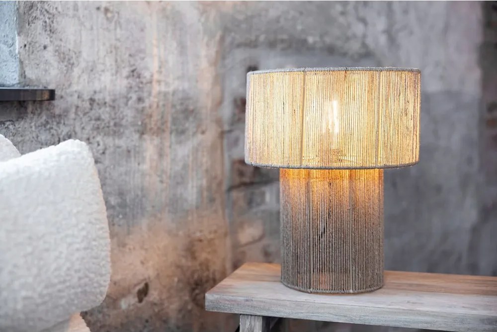 Lampada da tavolo in colore naturale con paralume in juta (altezza 38 cm) Soga - Markslöjd