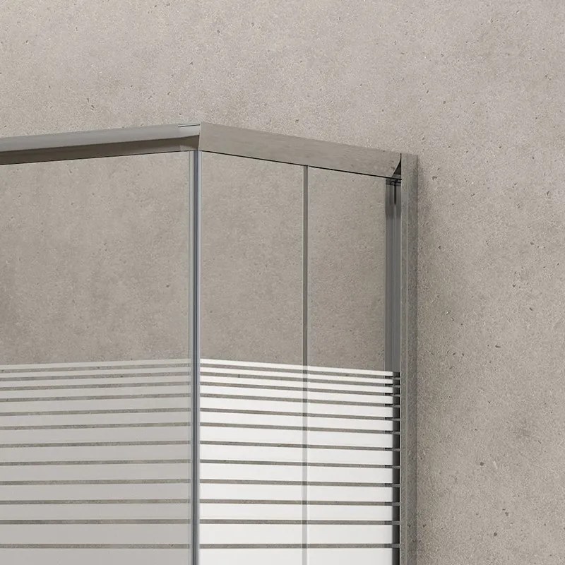 Box doccia angolo 90x70 altezza 180cm vetro serigrafato K410 - KAMALU