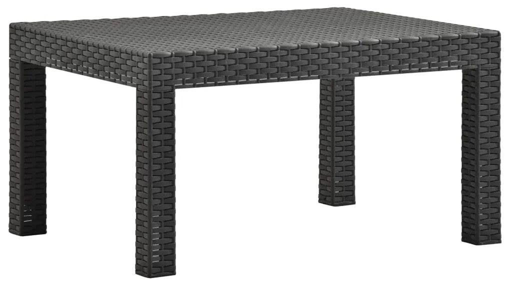 Tavolo da giardino antracite 58x58x41 cm in rattan pp