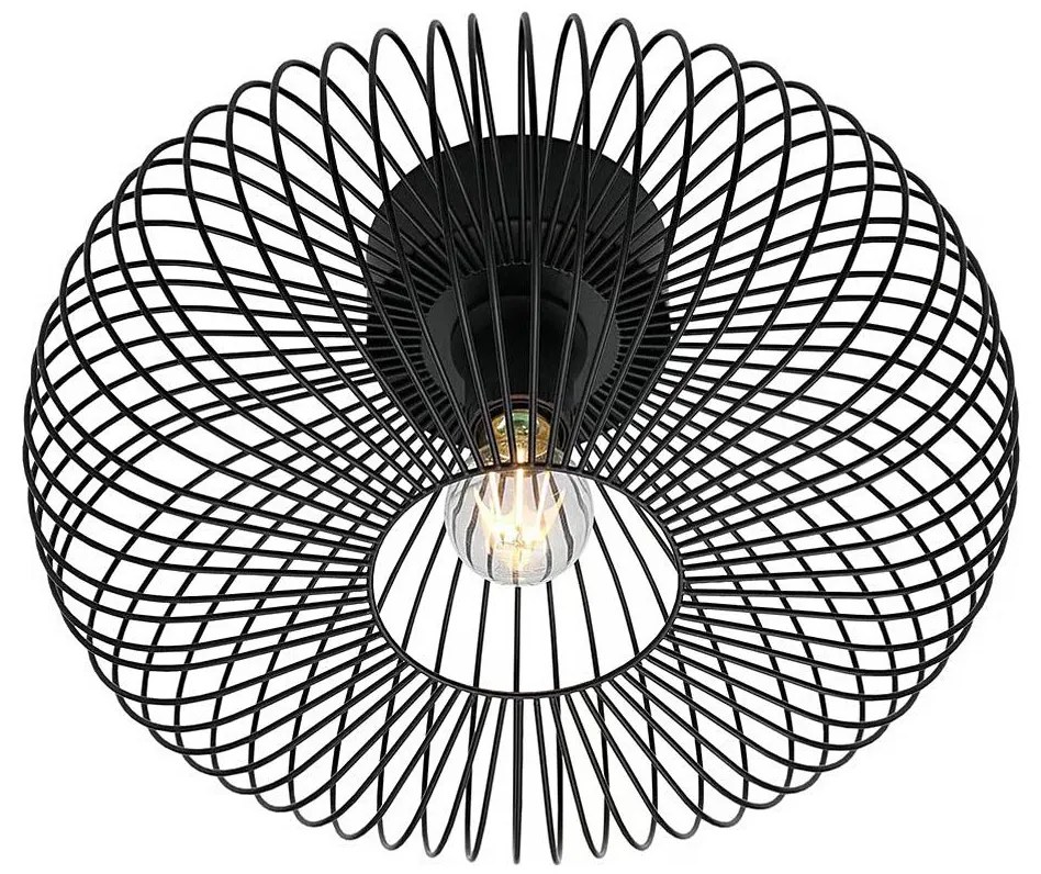 Nordlux - Plafoniera BERONI 1xE27/60W/230V Ø 40,3 cm nera