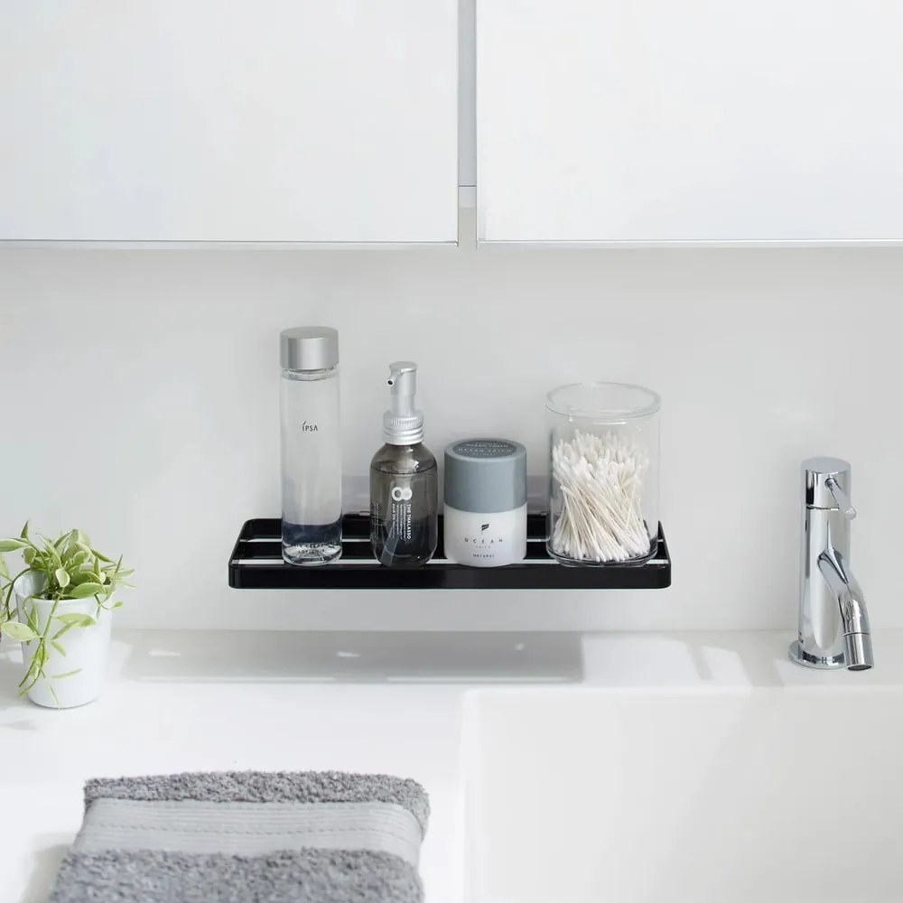 Mensola da bagno senza foratura nera opaca in acciaio Film Hook – YAMAZAKI