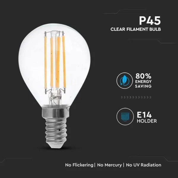 Lampadina LED FILAMENT P45 E14/4W/230V 4000K