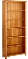 Libreria a 6 Ripiani 80x22,5x180 cm in Massello di Rovere cod mxl 65849