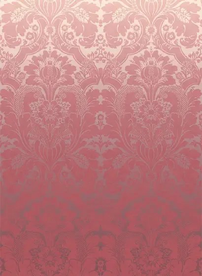 Damast Tapete St. James Park von Little Greene - Cherry Fade