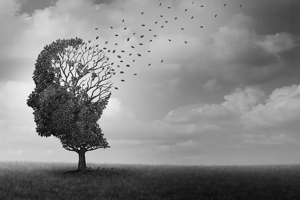 Carta da parati – Albero a forma di volto