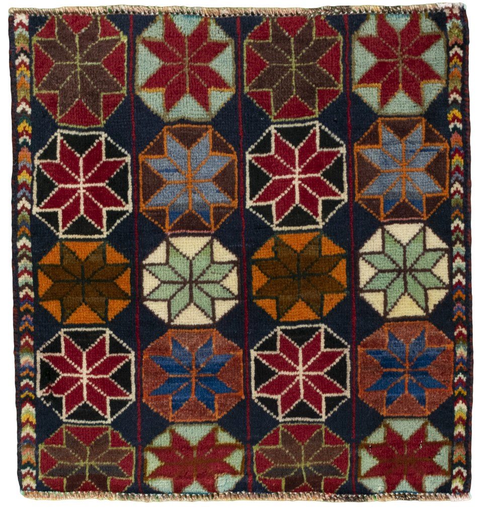 Shiraz Tappeto 50x60 Rosso (Iran) Annodato A Mano