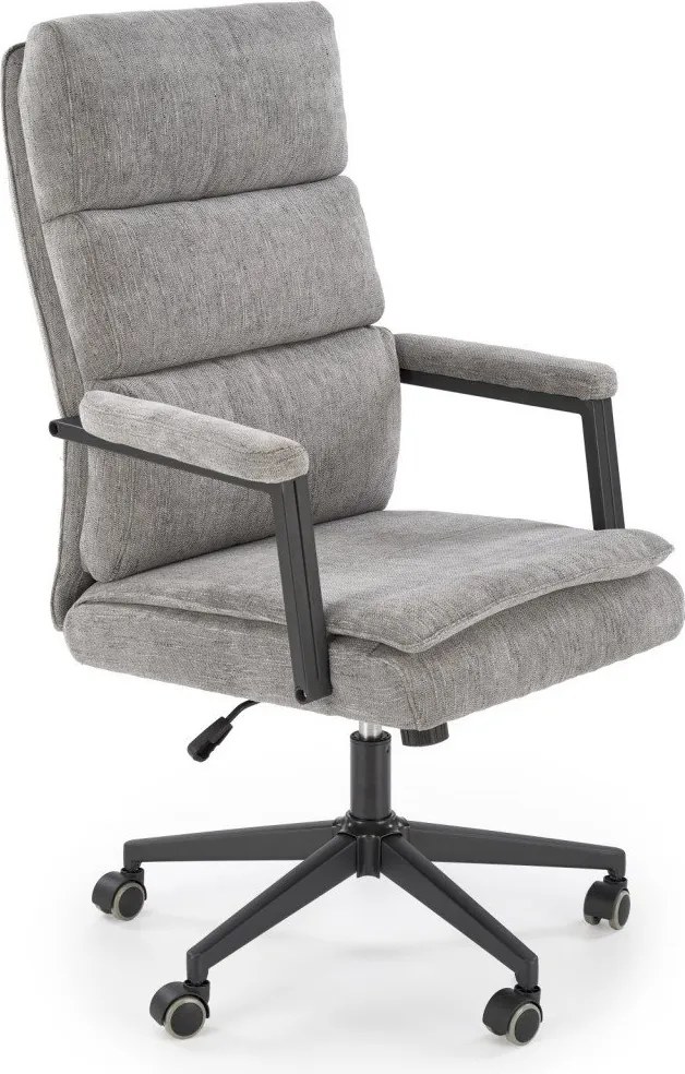 Sedia da ufficio Adriano in tessuto grigio - H110 cm