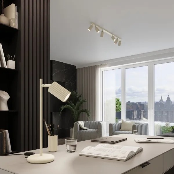 Sollux SL.1604 - Faretto KARBON 6xGU10/10W/230V color crema