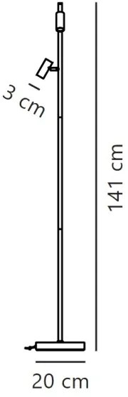 Nordlux - Lampada da terra dimmerabile a LED OMARI 2xLED/3,2W/230V bianco