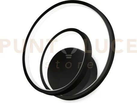 Oz applique a parete led smd 26 w on-off 2650 lm 4000 k nero