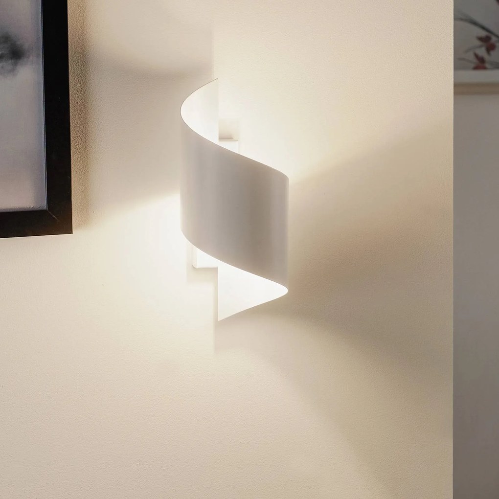 EMIBIG LIGHTING Applique Spiner bianco, altezza 30 cm, acciaio