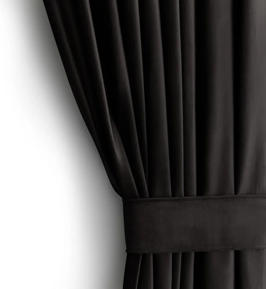 Tenda parzialmente oscurante nera in velluto 140x270 cm – Restilo