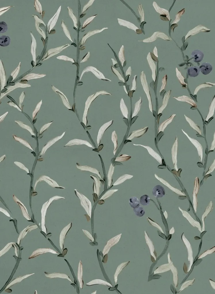 Coordonne Carta da parati Wild Blackthorn - Lagoon