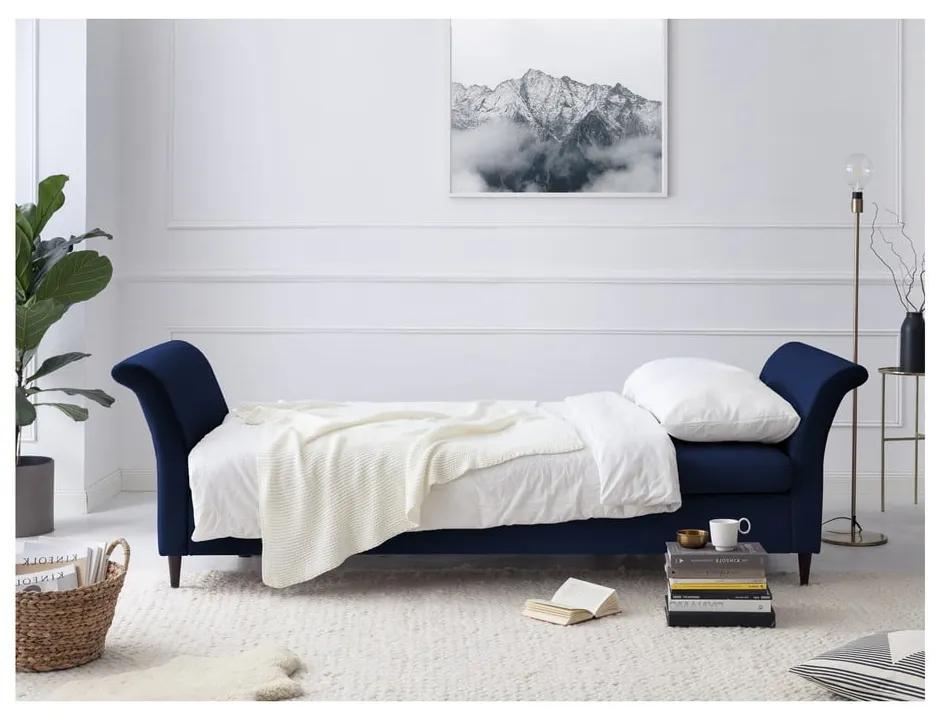Divano letto blu con contenitore Pivoine - Mazzini Sofas