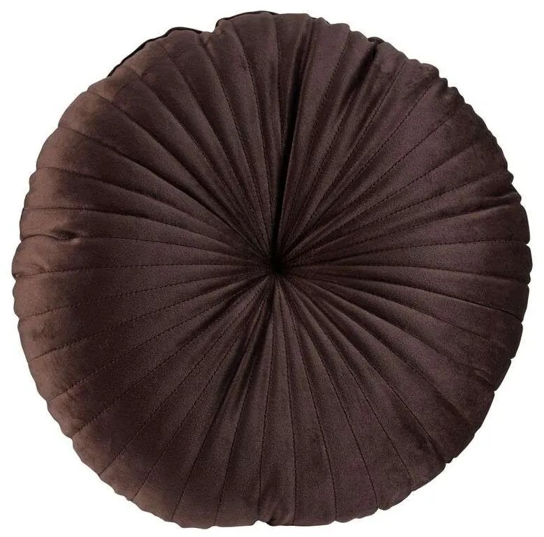 Margit Brandt - MB Cushion Round Velvet Brown Margit Brandt