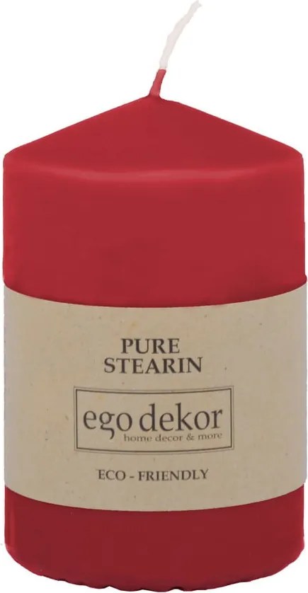Candela rossa Top, tempo di combustione 25 h Eco - Eco candles by Ego dekor