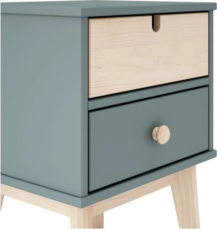 Comodino per bambini verde polveroso Estefania – Marckeric