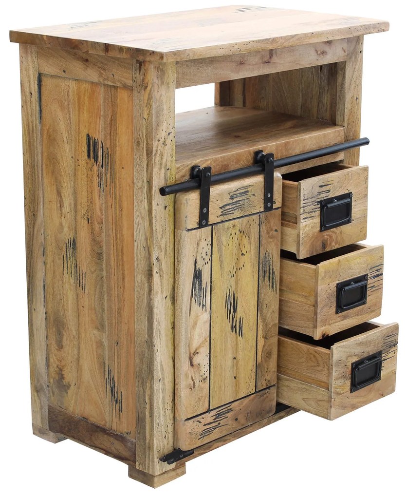 BEILY - mobiletto legno di mango 3 cassetti