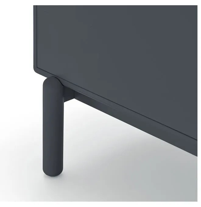 Cassettiera bassa grigio scuro 137x76 cm Corvo - Teulat