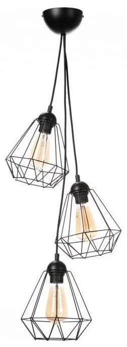 Lampadario a sospensione con filo DIAMENT MINI 3xE27/60W/230V
