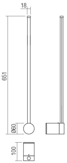 Redo 01-3120 - Applique a LED TABOO LED/9W/230V bianco