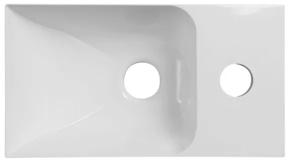 Sapho - Lavabo sospeso PICCOLINO 30x17 cm destro/marmo ricomposto/bianco