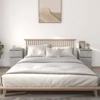 Comodini 2 pz Grigio Cemento 40x35x70 cmcod mxl 102298