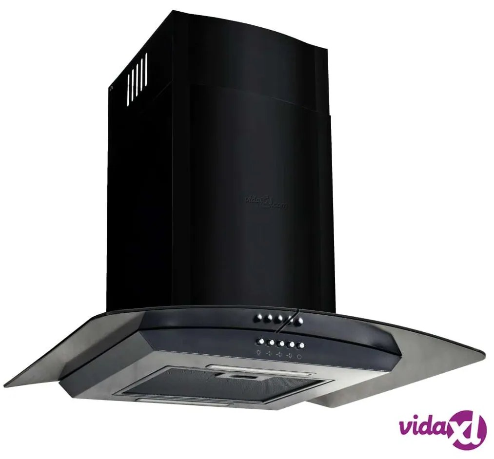 vidaXL Cappa Aspirante a Muro Acciaio Inox 756 m³/h 60 cm Nera