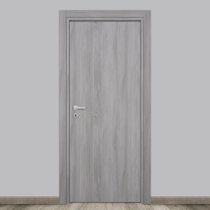 Porta battente Gray Elm grigio L 90 x H 210 cm reversibile