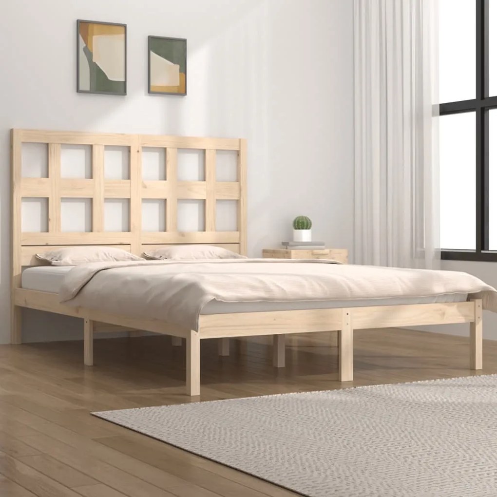 Giroletto Senza Materasso 120x190 Cm İn Legno Massello Di Pino /