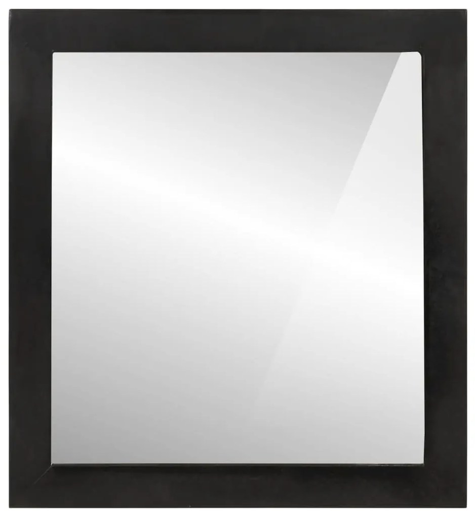 Specchio Da Bagno 55x1x60 Cm İn Vetro E Legno Massello Di Mango /