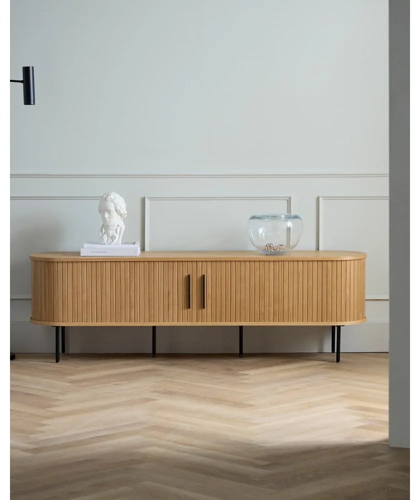 Tavolo TV in rovere naturale 56x180 cm Nola - Unique Furniture