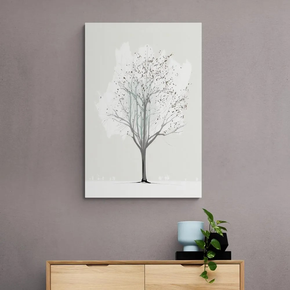 Quadro su tela – Albero minimalista in inverno