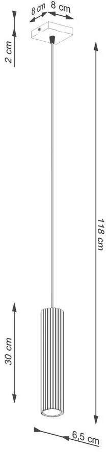 Lampadario grigio tortora in metallo Gleam – Sollux
