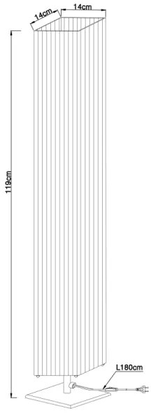 GLOBO 24662 - Lampada da terra BAILEY 2xE27/40W/230V