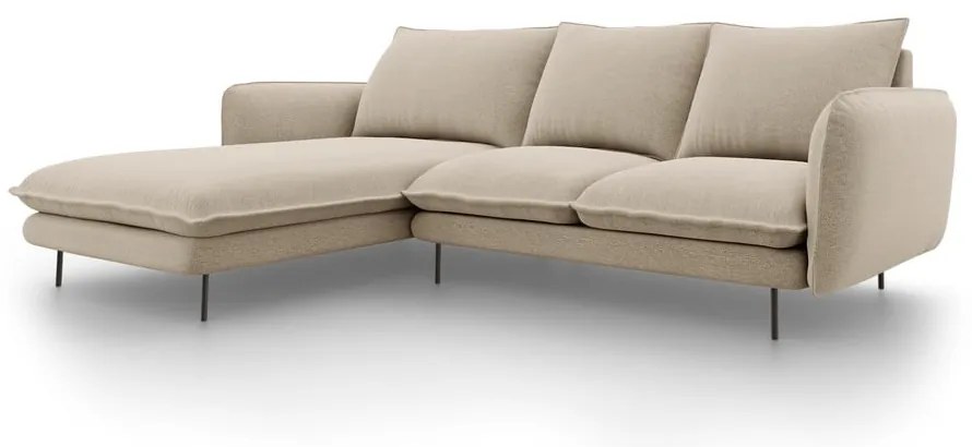 Divano angolare beige, angolo sinistro Vienna - Cosmopolitan Design