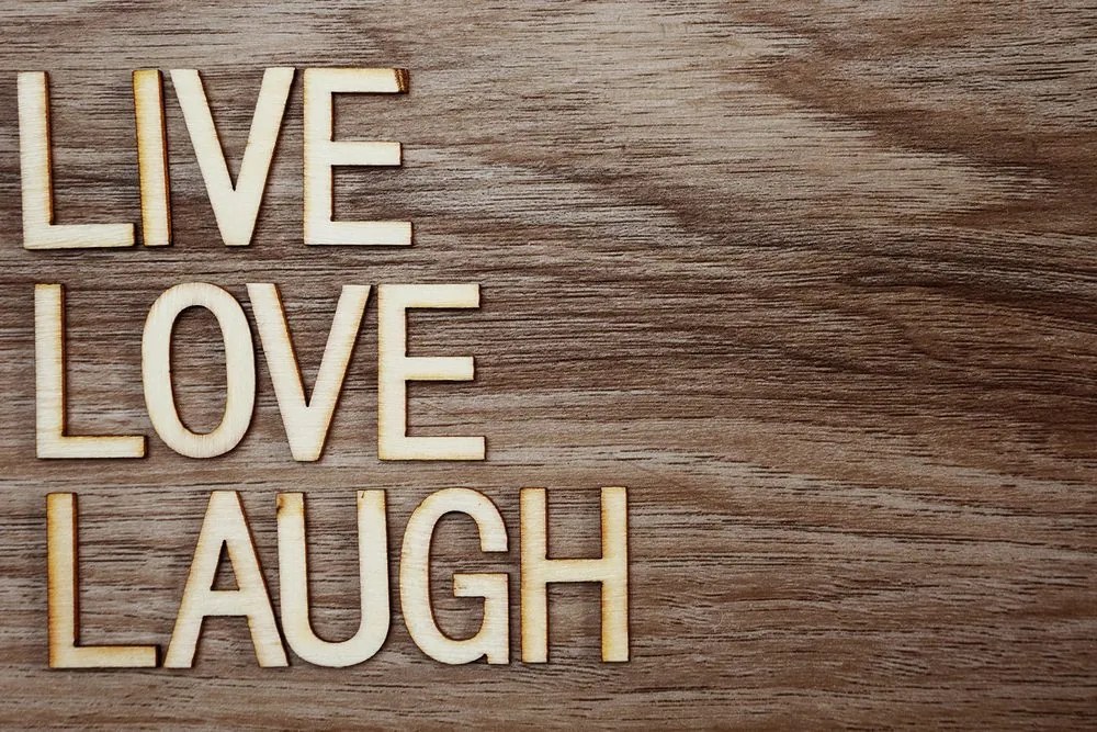 Stampa su tela – Con parole - Live Love Laugh