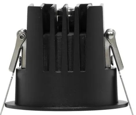 Faro da Incasso Nero 8W, Foro Ø55mm, CCT, 15°-55° con driver Philips Colore Bianco Variabile CCT