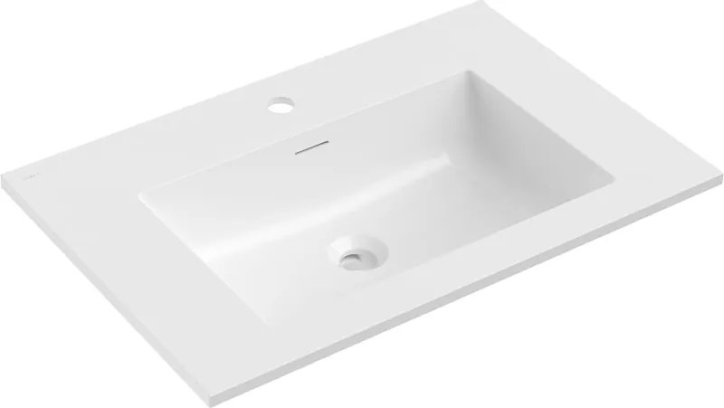 Mexen Otis lavabo a incasso nel piano 71 x 46,5 cm, bianco lucido - 25187000