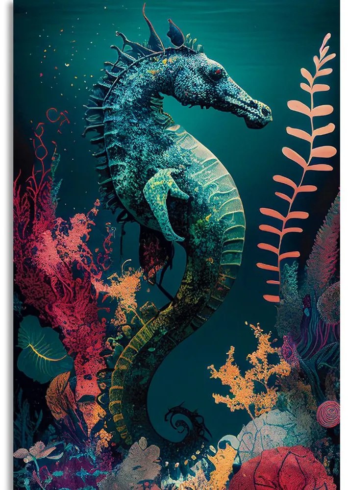 Stampa su tela – Cavalluccio marino surrealista