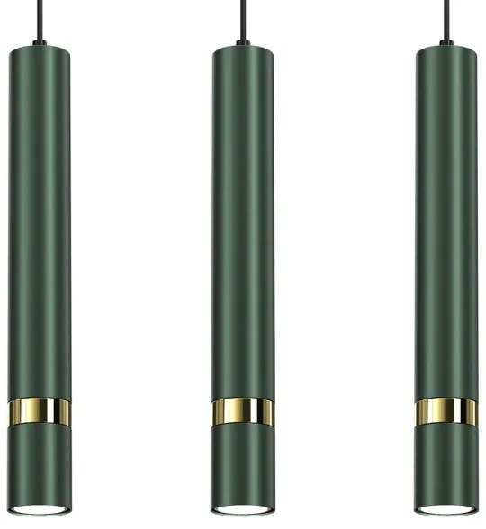 Brilagi - Lampadario a sospensione con filo POKER 3xGU10/25W/230V verde