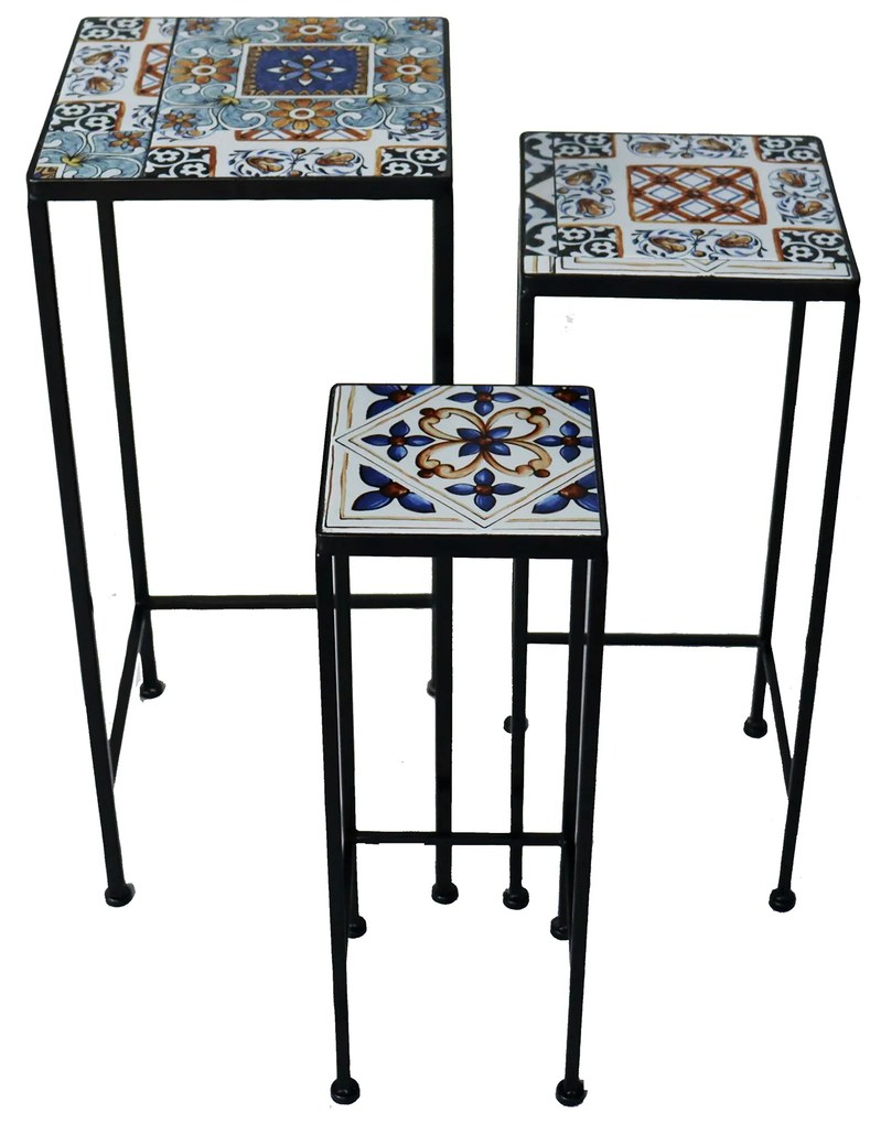 ALMADA - set tre fioriere quadrate