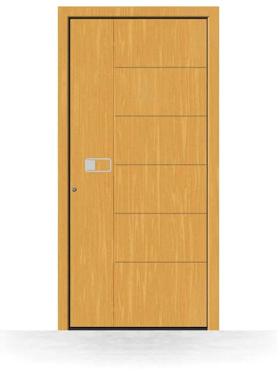 Portoncini in legno, abete chiaro 110, apertura con spinta a sinistra, 850 x 1900 mm, modello Vigevano, configura individualmente