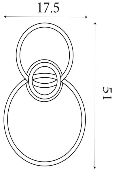 Searchlight 62793BK - Plafoniera a LED dimmerabile TRIPLE LED/25W/230V