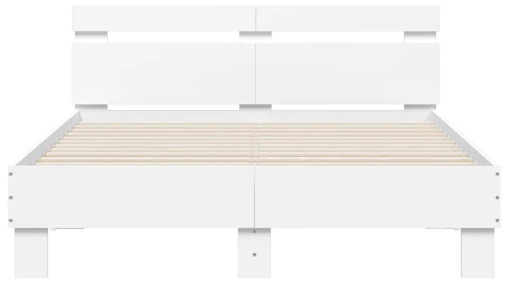 Giroletto con testiera bianco 120x200 cm in legno multistrato