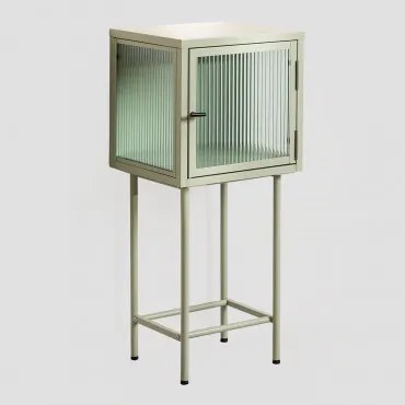 Vetrina Ricevitore in Metallo e Vetro Verticale Celadon - Sklum